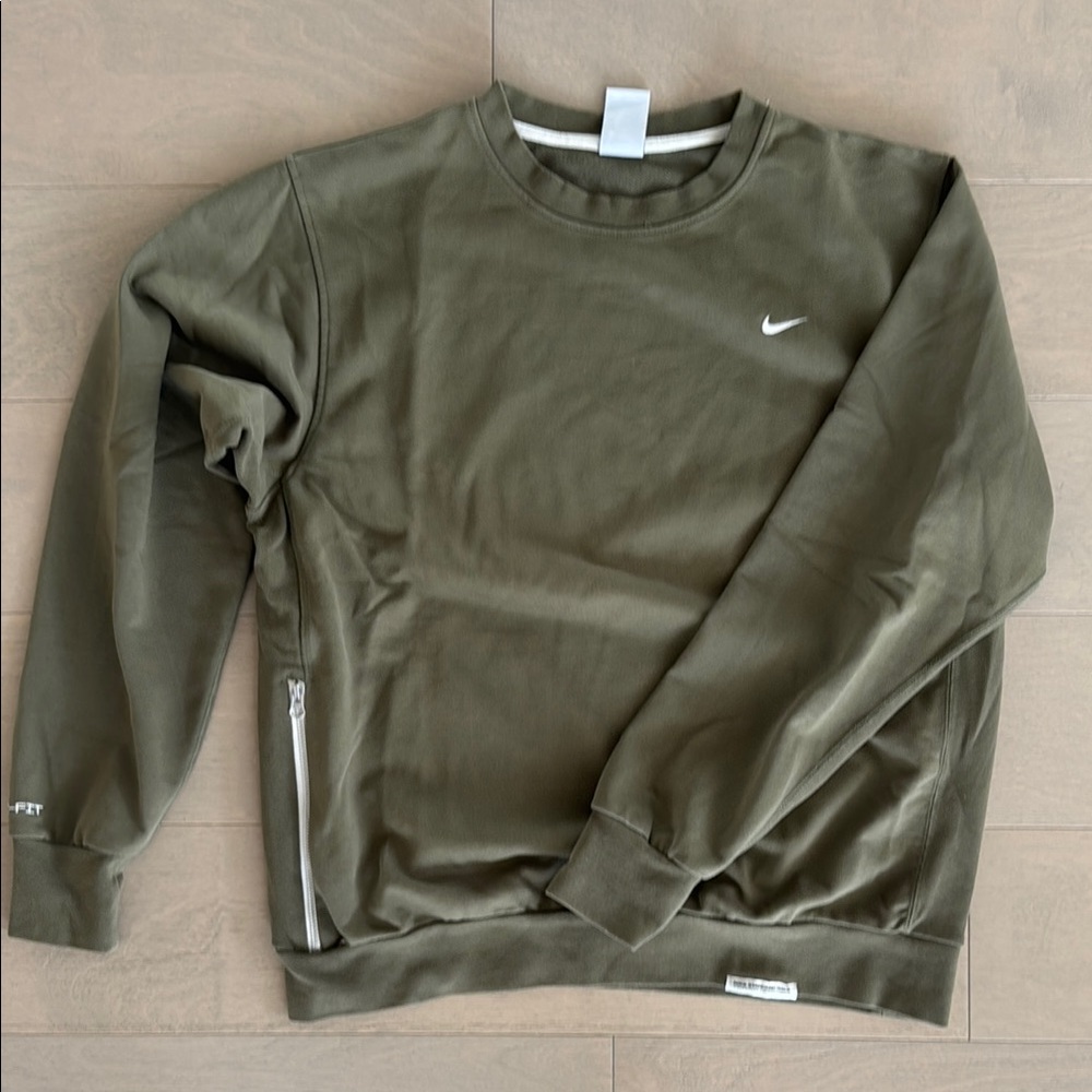 Nike Men's Khaki Crewneck Sweater